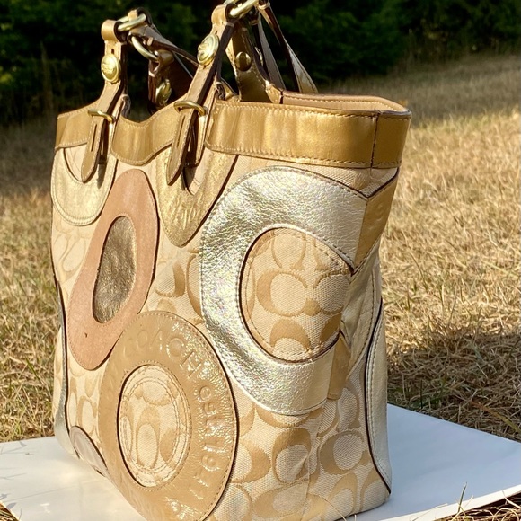 🔷FANTASTIC🔹COACH F16180 CARLY PIECED PATCHWORK TOTE BAG - Picture 8 of 11